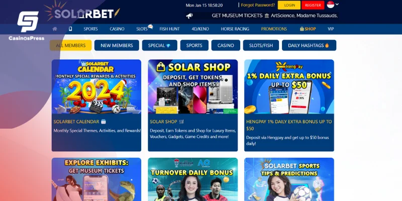Solarbet Bonuses and Promotions
