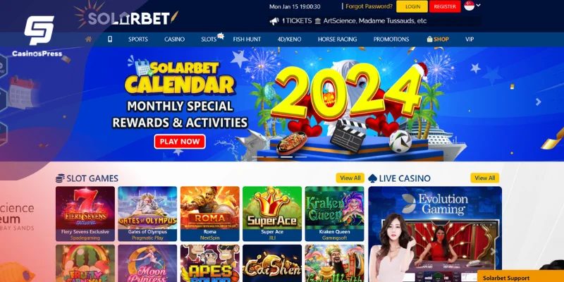 Solarbet Casino Website